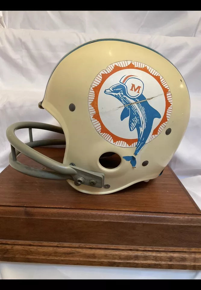 Vintage 1969 Riddell Kra-Lite Football Helmet Miami Dolphins Game Used 1969-72? WESTBROOKSPORTSCARDS