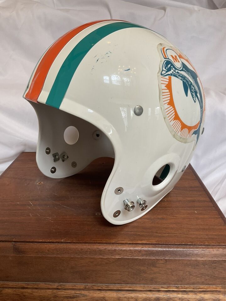 Vintage Riddell TK Football Helmet Shell 1974 Miami Dolphins  WESTBROOKSPORTSCARDS   