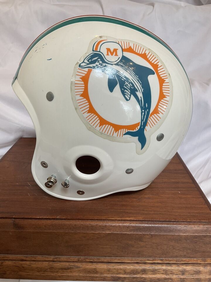 Vintage Riddell TK Football Helmet Shell 1974 Miami Dolphins  WESTBROOKSPORTSCARDS   