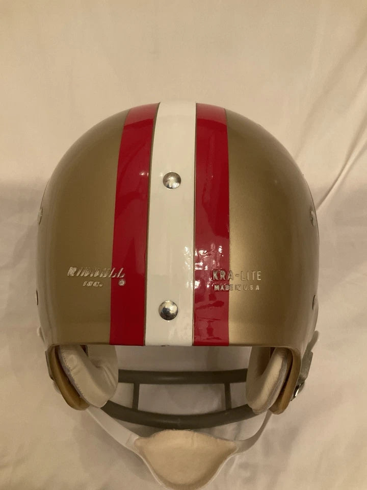 Vintage Riddell Kra-Lite TK Game Football Helmet 1971 San Francisco 49ers Brodie WESTBROOKSPORTSCARDS