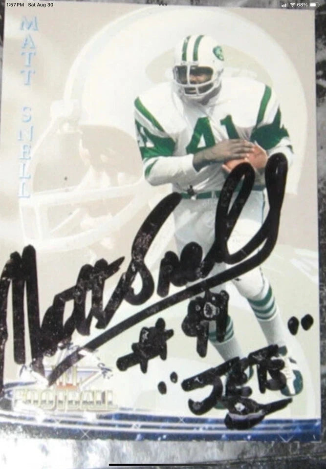 Original Riddell 1970 New York Jets Kra-Lite TK2 Game Football Helmet Snell WESTBROOKSPORTSCARDS