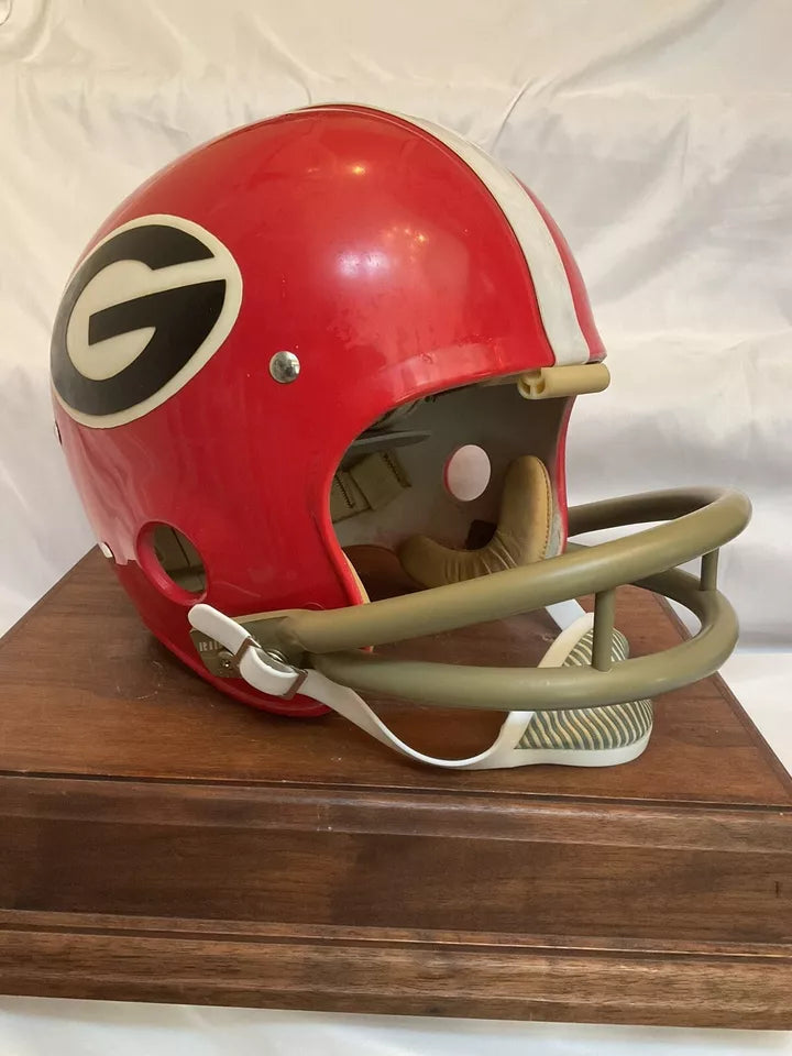 Original Riddell 1972 Georgia Bulldogs Kra-Lite TK2 Game Football Helmet WESTBROOKSPORTSCARDS