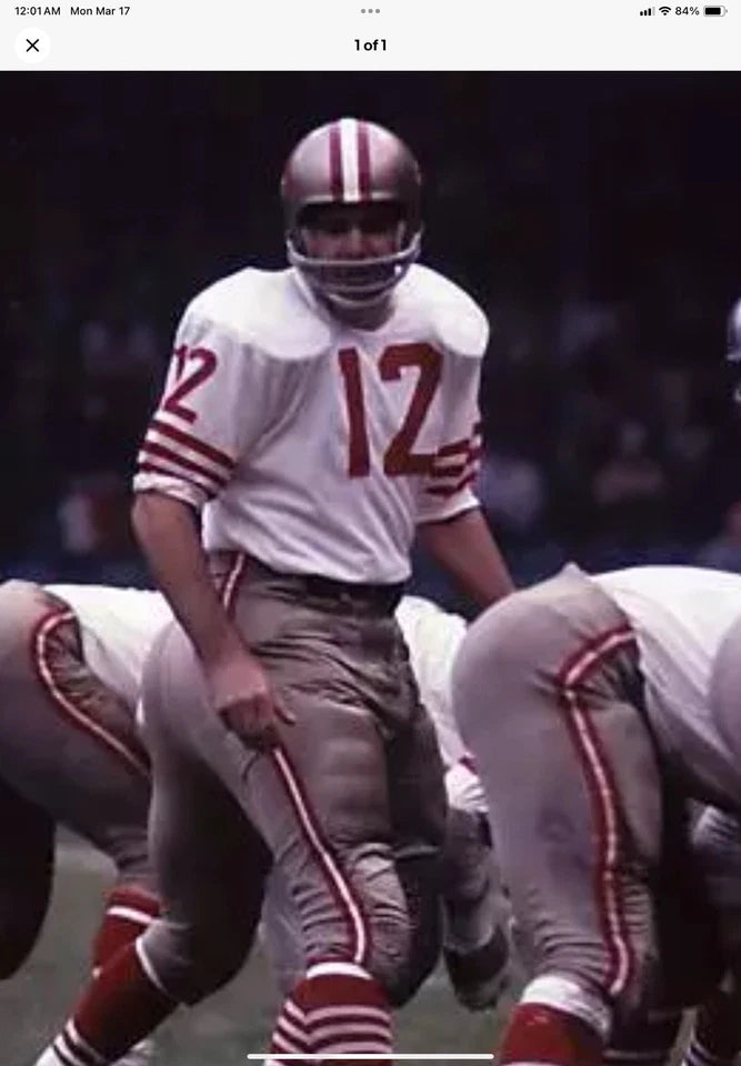 Vintage Riddell Kra-Lite TK Game Football Helmet 1971 San Francisco 49ers Brodie WESTBROOKSPORTSCARDS