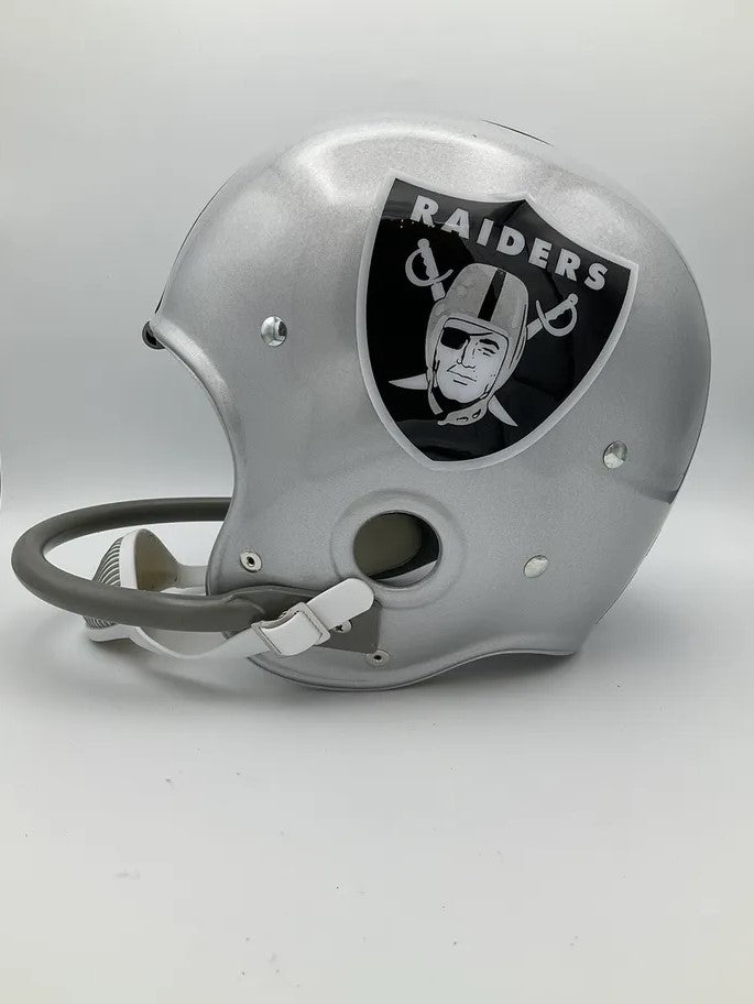 RK Vintage Style Oakland Raiders Football Helmet- Fred Biletnikoff Sports Mem, Cards & Fan Shop:Game Used Memorabilia:Football-NFL:Helmet WESTBROOKSPORTSCARDS   