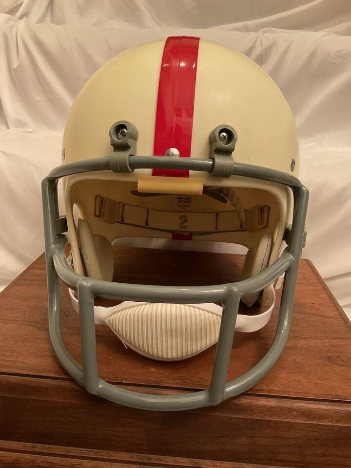 Original Riddell 1973 Nebraska Cornhuskers Kra-Lite TK2 Game Football Helmet  WESTBROOKSPORTSCARDS