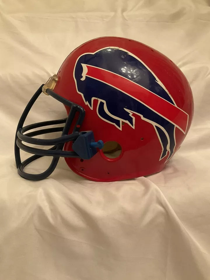 Vintage Original Riddell 1980s Football Helmet Buffalo Bills Blue Mask RARE WESTBROOKSPORTSCARDS