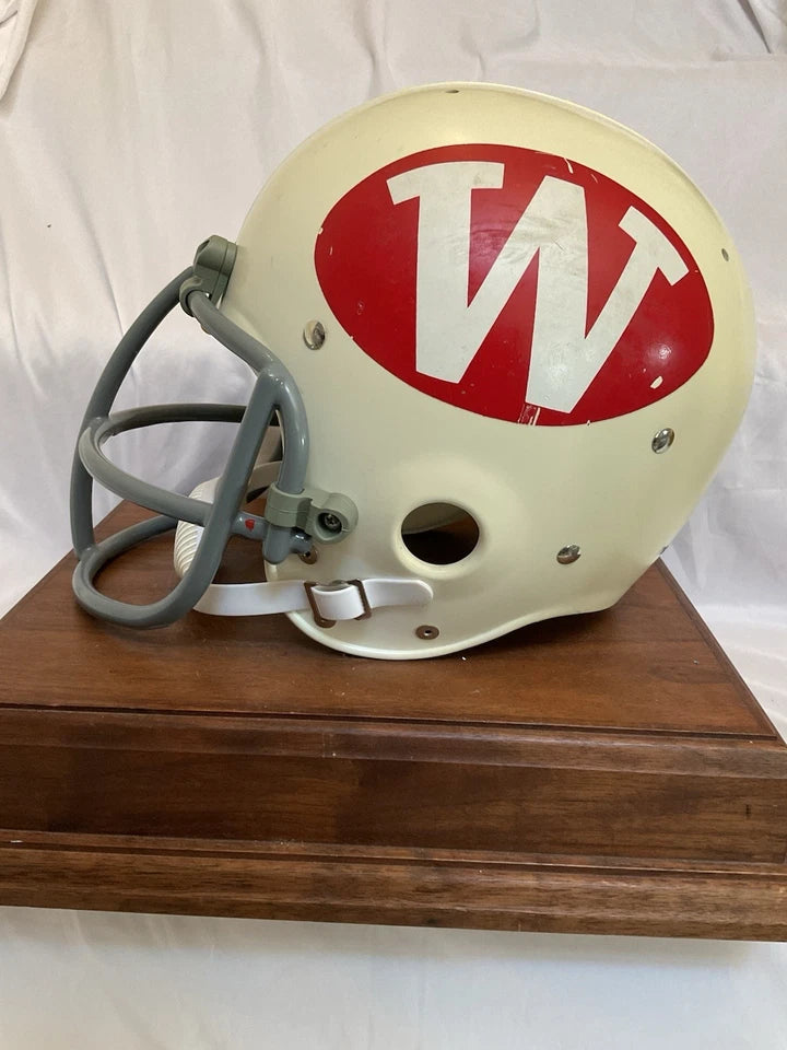 Original Riddell 1973 Wisconsin Badgers Kra-Lite TK2 Game Football Helmet WESTBROOKSPORTSCARDS