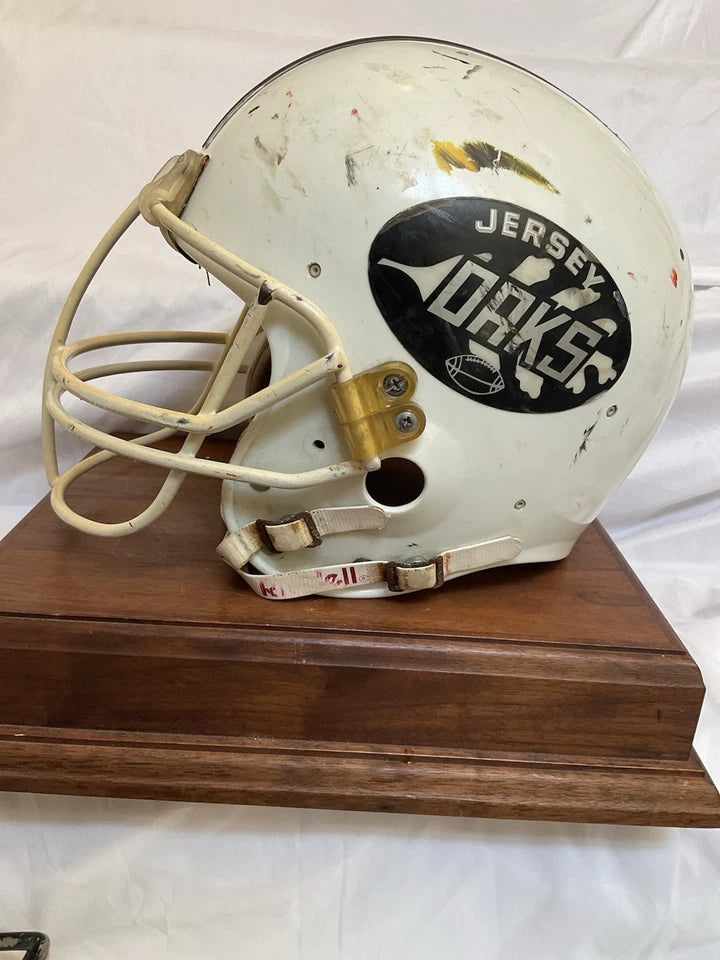 Vintage Riddell WD-1 New Jersey Oaks 1984 Game Used Football Helmet WESTBROOKSPORTSCARDS