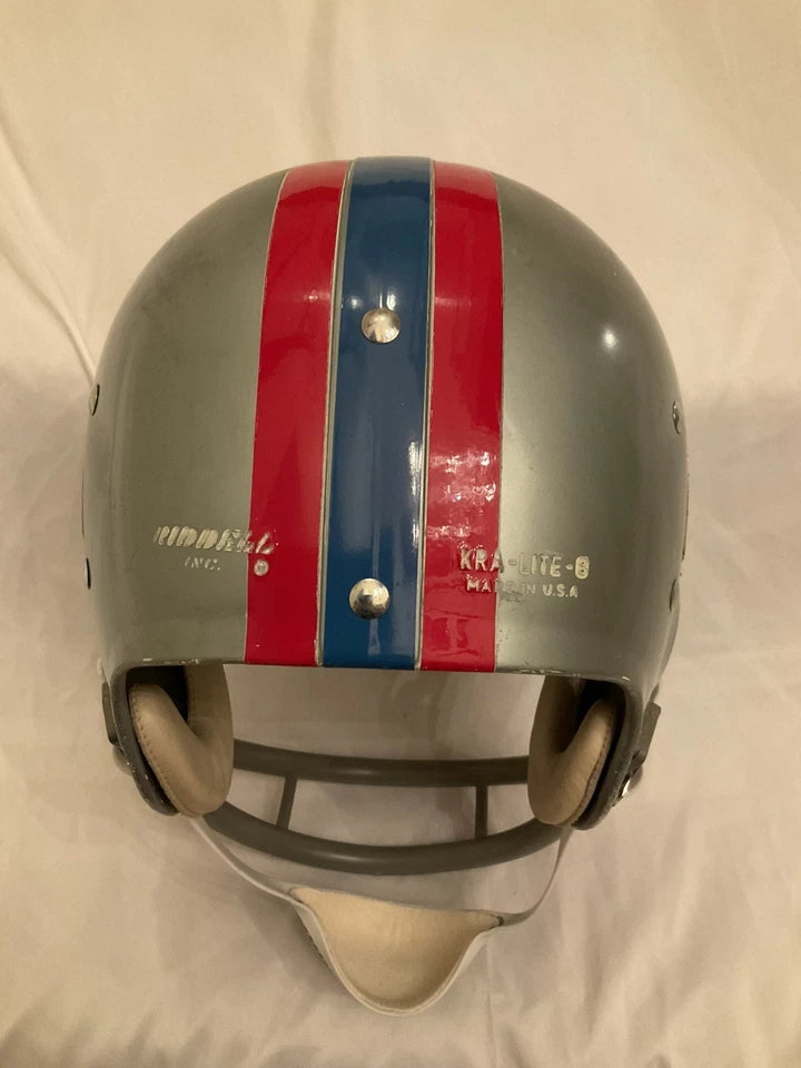 Original Riddell 1970 Houston Oilers Kra-Lite TK2 Game Football Helmet WESTBROOKSPORTSCARDS