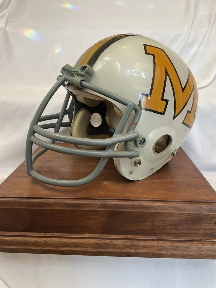 Maryland Terrapins MaxPro Kineomatic-21 Game Used Clear Shell Football Helmet WESTBROOKSPORTSCARDS