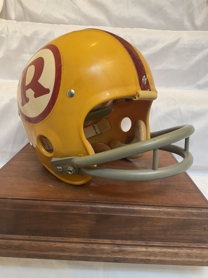 Original Riddell 1971 Washington Redskins Kra-Lite TK2 Game Football Helmet-Chris Hanburger  WESTBROOKSPORTSCARDS   