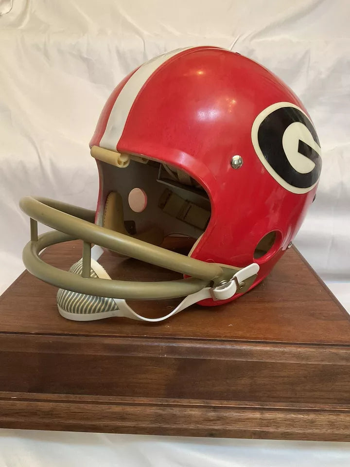 Original Riddell 1972 Georgia Bulldogs Kra-Lite TK2 Game Football Helmet  WESTBROOKSPORTSCARDS