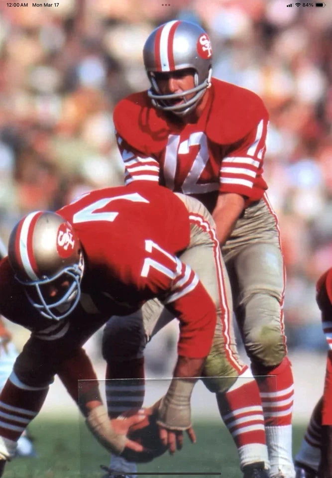 Vintage Riddell Kra-Lite TK Game Football Helmet 1971 San Francisco 49ers Brodie WESTBROOKSPORTSCARDS