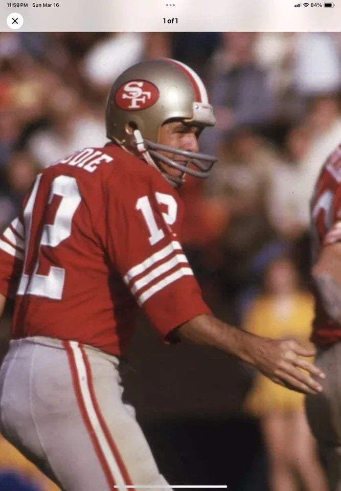 Vintage Riddell Kra-Lite TK Game Football Helmet 1971 San Francisco 49ers Brodie WESTBROOKSPORTSCARDS