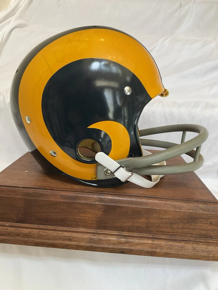 Original Riddell 1973 Los Angeles Rams Kra-Lite TK2 Game Football Helmet WESTBROOKSPORTSCARDS