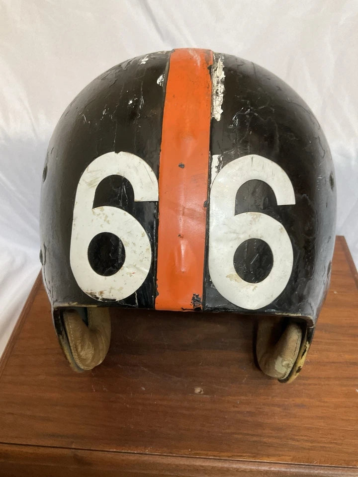 Riddell Kra-Lite TK5 Used Cracked Early 60s Suspension Football Helmet Size7 3/8 WESTBROOKSPORTSCARDS