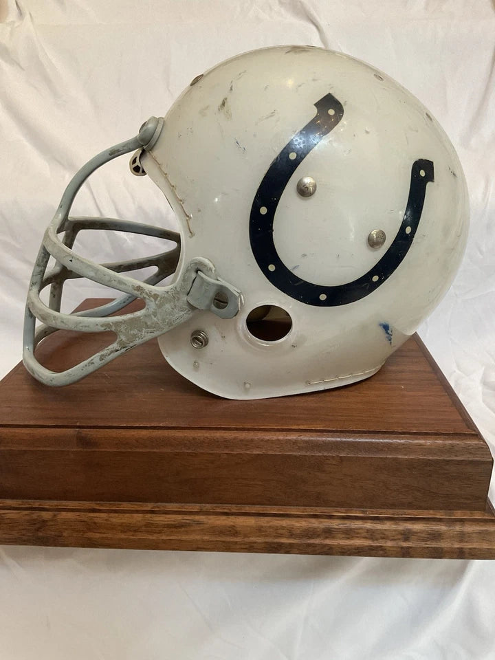 Baltimore Colts MacGregor 1960s Game Used Clear Shell Football Helmet WESTBROOKSPORTSCARDS