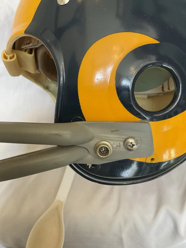 Original Riddell 1973 Los Angeles Rams Kra-Lite TK2 Game Football Helmet WESTBROOKSPORTSCARDS