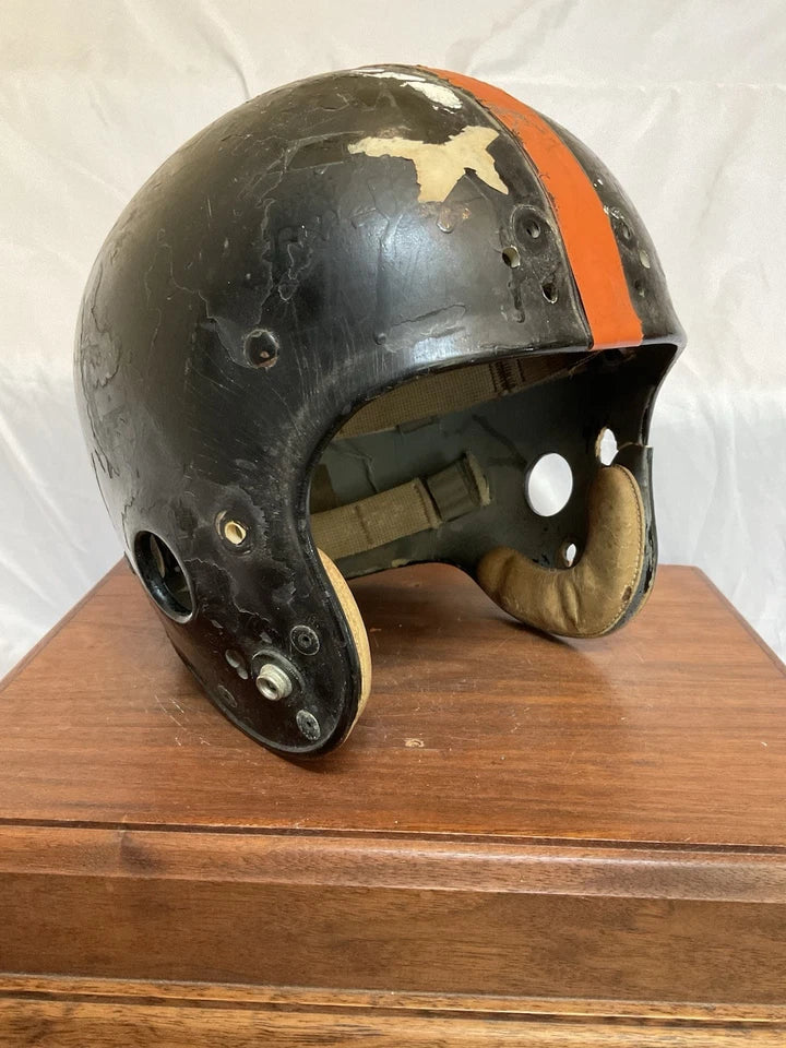 Riddell Kra-Lite TK5 Used Cracked Early 60s Suspension Football Helmet Size7 3/8 WESTBROOKSPORTSCARDS