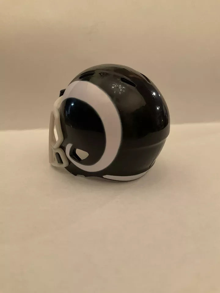 Los Angeles Rams White Horns Custom Riddell Throwback Pocket Pro Helmet  WESTBROOKSPORTSCARDS