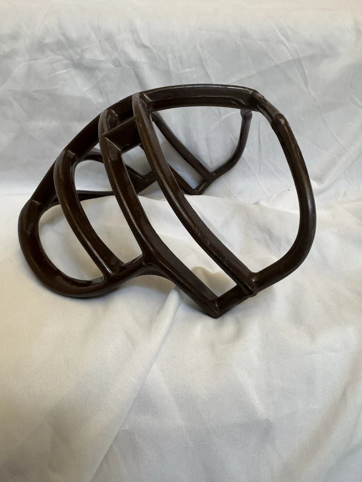 Vintage Riddell 1990s DoubleWire Kra-Lite NJOP Brown Football Helmet Facemask WESTBROOKSPORTSCARDS