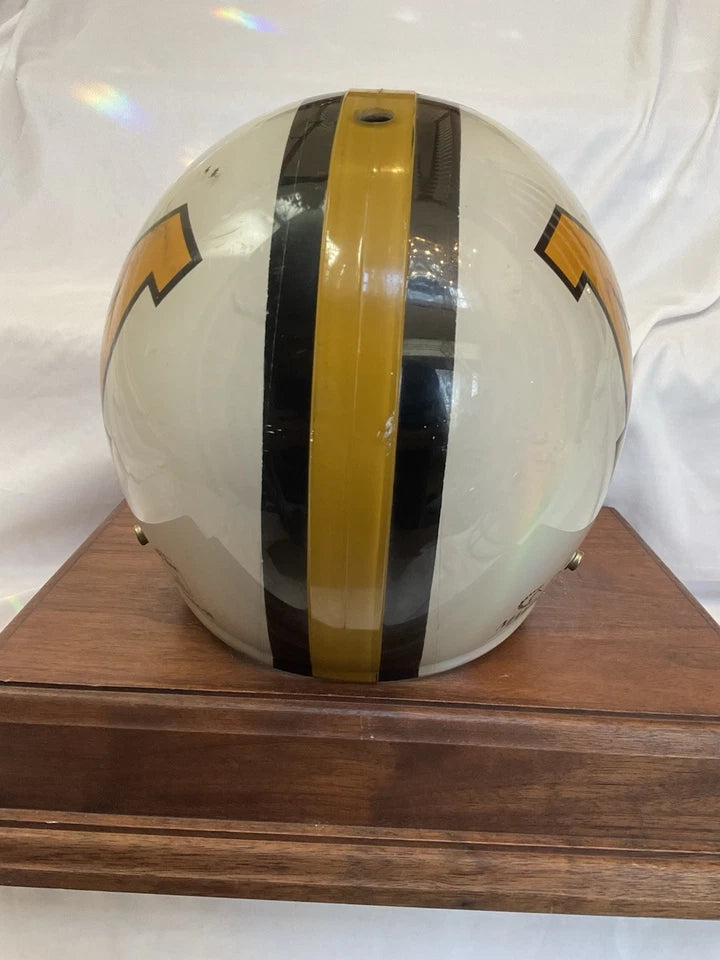 Maryland Terrapins MaxPro Kineomatic-21 Game Used Clear Shell Football Helmet WESTBROOKSPORTSCARDS