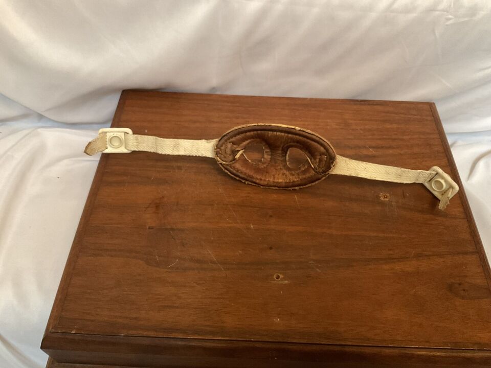 1960s MacGregor E58 Football Helmet Leather Chin Strap Pliable Condition WESTBROOKSPORTSCARDS
