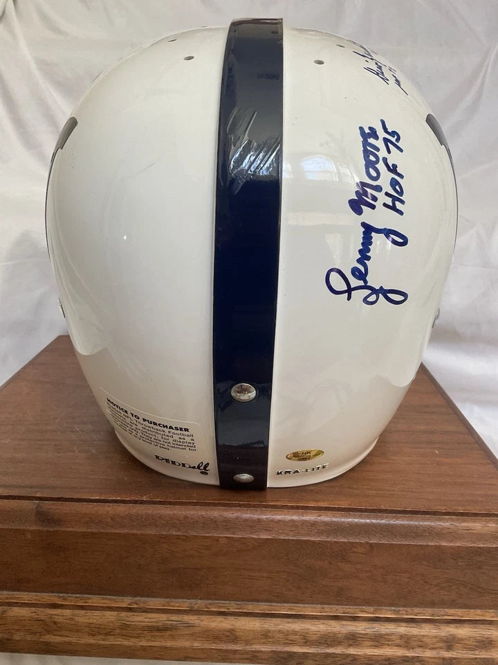 Riddell Kra-Lite RK2 Football Helmet Baltimore Colts Marchetti Moore Autographed WESTBROOKSPORTSCARDS