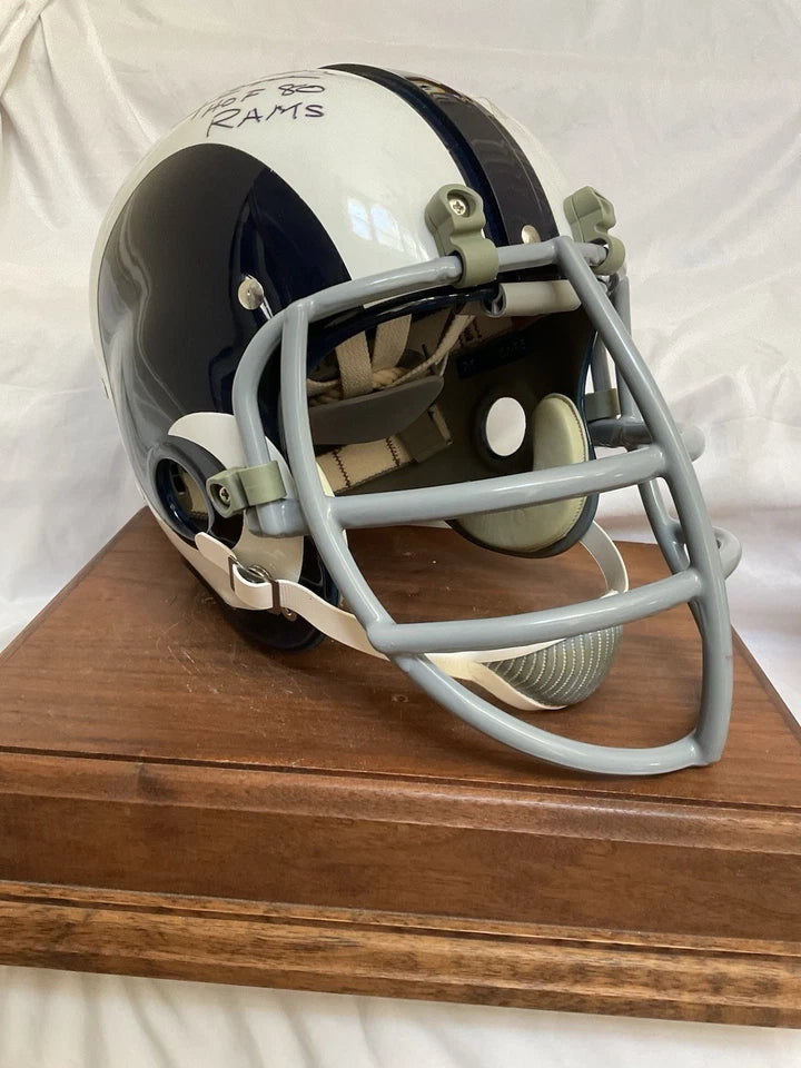 Riddell Kra-Lite RK2 Football Helmet Los Angeles Rams Deacon Jones Autographed WESTBROOKSPORTSCARDS
