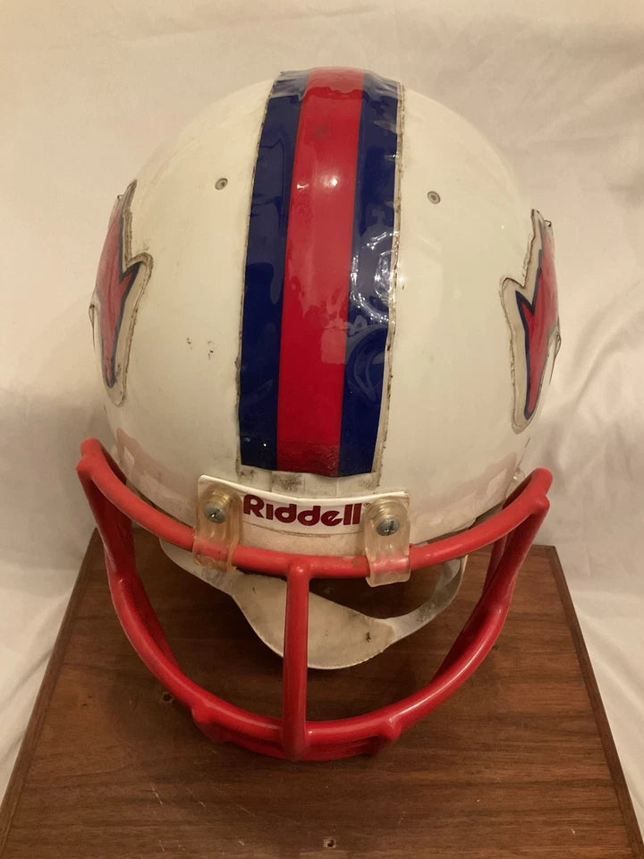 SMU Mustangs Game Used Rare Riddell WD-1 Football Helmet Rare XL Size 7 3/4 WESTBROOKSPORTSCARDS