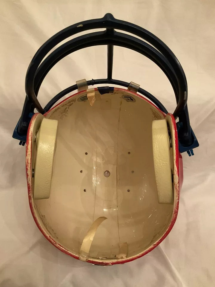 Vintage Original Riddell 1980s Football Helmet Buffalo Bills Blue Mask RARE WESTBROOKSPORTSCARDS