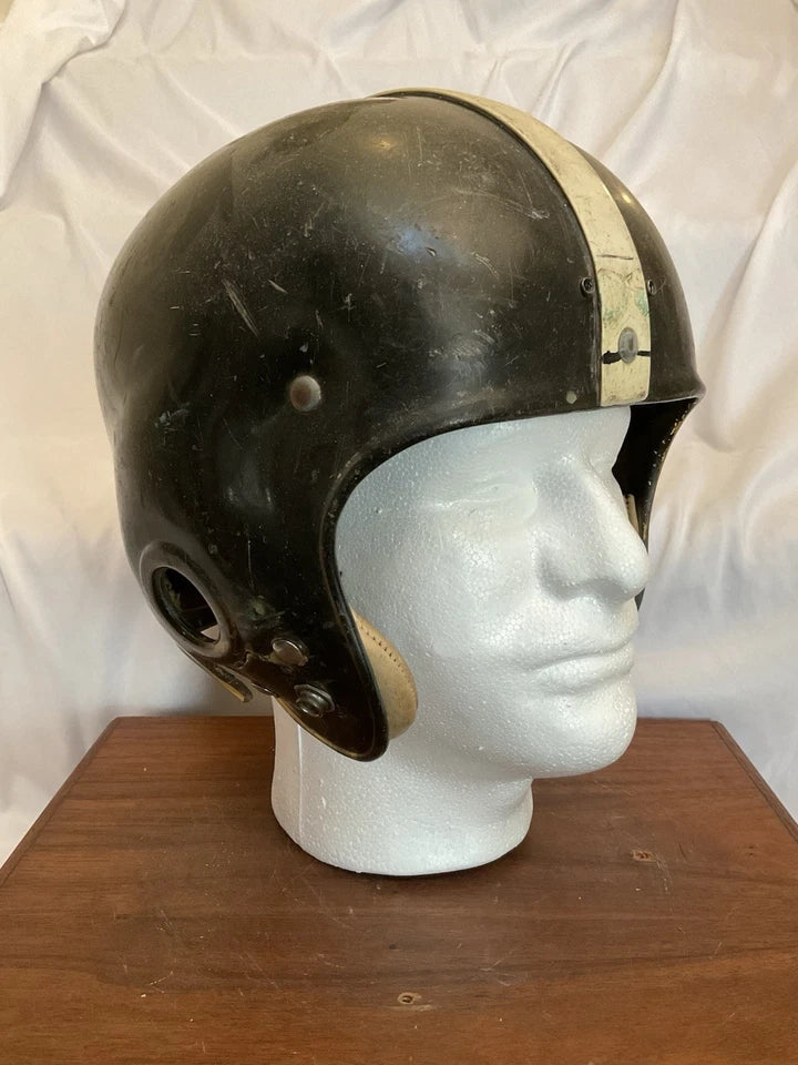 Riddell 1950s RT2 Vintage Football Helmet Black Under Clear Shell WESTBROOKSPORTSCARDS