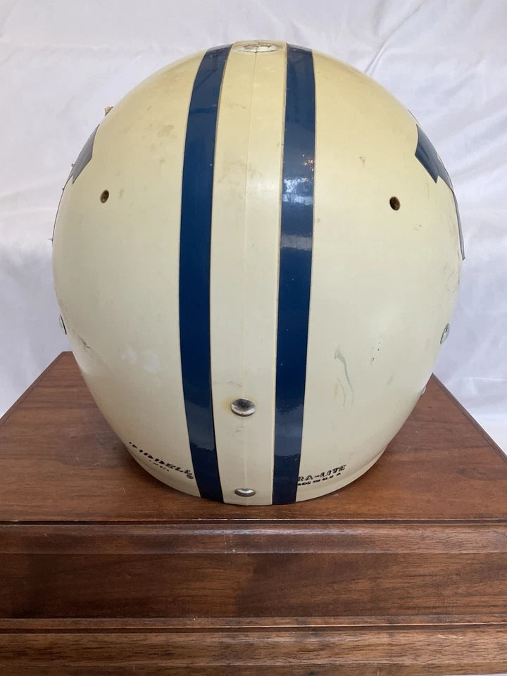 Original Riddell Yale Bulldogs Kra-Lite TK2 Game Football Helmet 100 Year Ann. WESTBROOKSPORTSCARDS