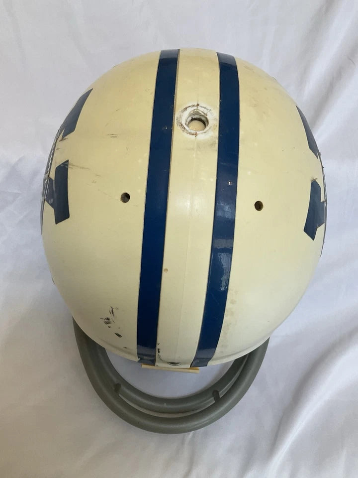 Original Riddell Yale Bulldogs Kra-Lite TK2 Game Football Helmet 100 Year Ann. WESTBROOKSPORTSCARDS