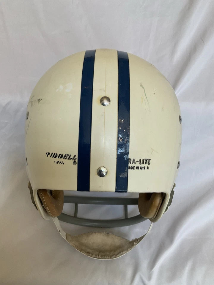 Original Riddell Yale Bulldogs Kra-Lite TK2 Game Football Helmet 100 Year Ann. WESTBROOKSPORTSCARDS