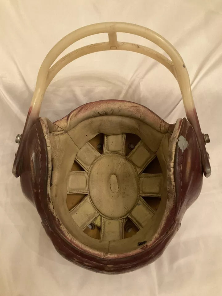 MacGregor Authentic H612 Leather Suspension Football Helmet Size 7 1/8 USC WESTBROOKSPORTSCARDS