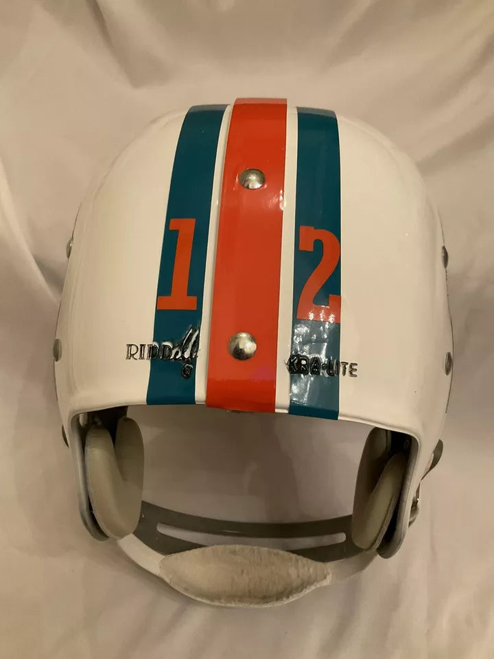 RIDDell Classic RK2 Suspension Football Helmet Miami Dolphins Bob Griese Rookie WESTBROOKSPORTSCARDS