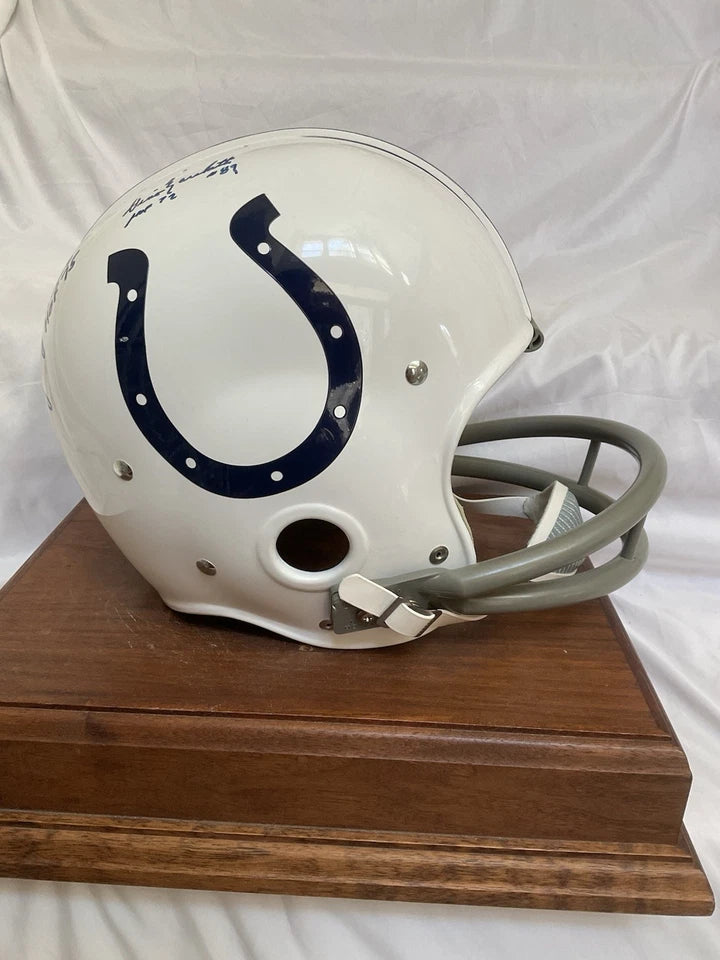 Riddell Kra-Lite RK2 Football Helmet Baltimore Colts Marchetti Moore Autographed WESTBROOKSPORTSCARDS