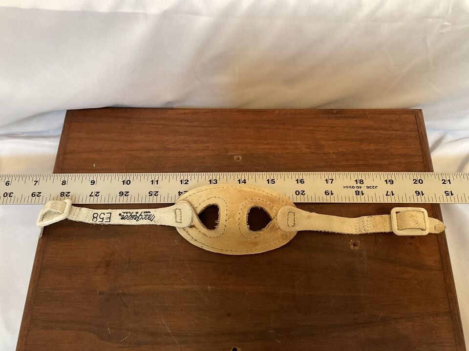 1960s MacGregor E58 Football Helmet Leather Chin Strap Pliable Condition WESTBROOKSPORTSCARDS