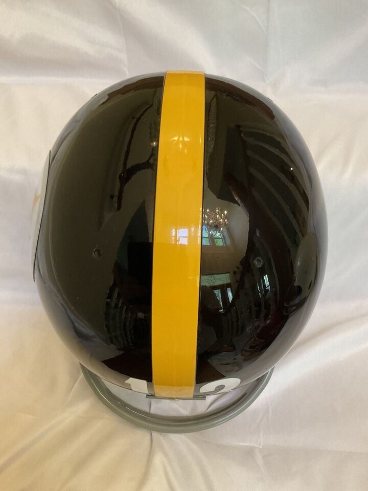 TK2 Style Custom Football Helmet Pittsburgh Steelers Terry Bradshaw Dungard Mask  WESTBROOKSPORTSCARDS