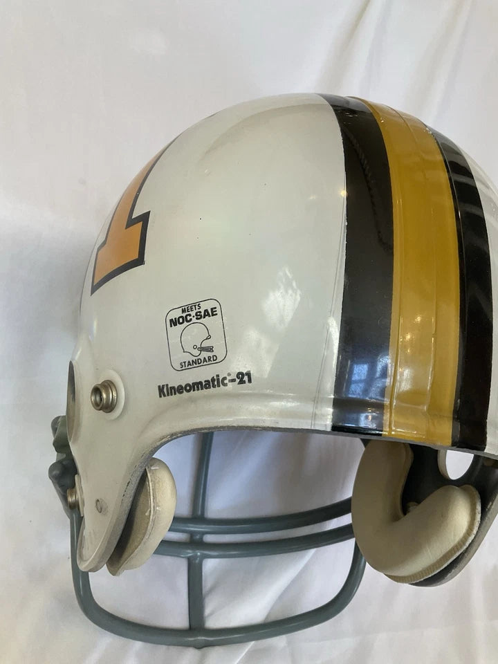 Maryland Terrapins MaxPro Kineomatic-21 Game Used Clear Shell Football Helmet WESTBROOKSPORTSCARDS