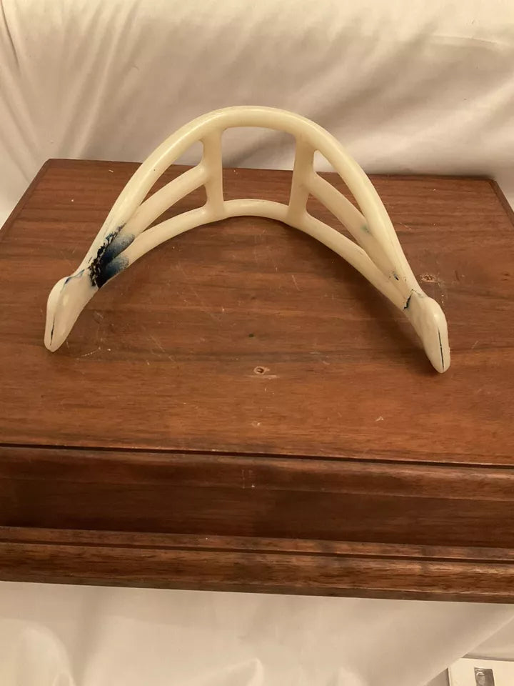 ORIGINAL Wilson 1960s Triple Bar “Spitter” Facemask Suspension Helmet WESTBROOKSPORTSCARDS
