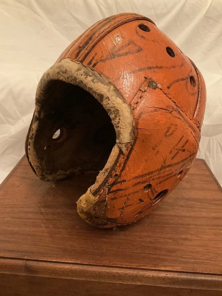 Original Wilson Or Rawlings Authentic Leather Suspension Adult Football Helmet WESTBROOKSPORTSCARDS