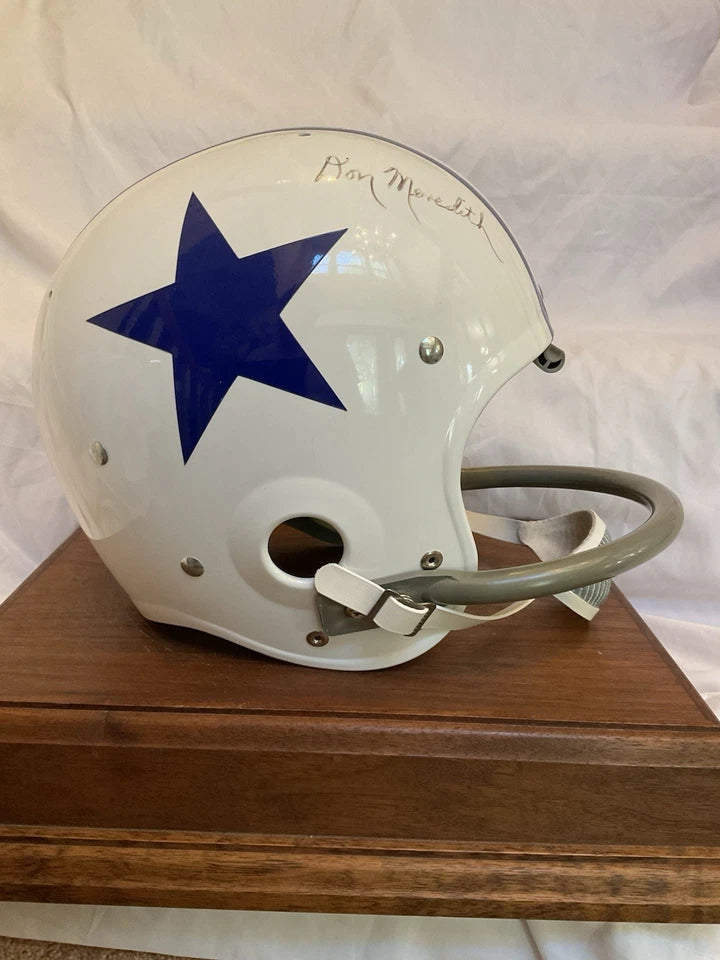 Don Meredith Autographed Dallas Cowboys Custom 1960-62 Football Helmet LOA! WESTBROOKSPORTSCARDS