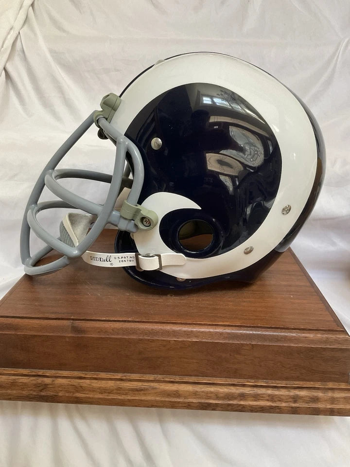 Riddell Kra-Lite RK2 Football Helmet Los Angeles Rams Deacon Jones Autographed WESTBROOKSPORTSCARDS