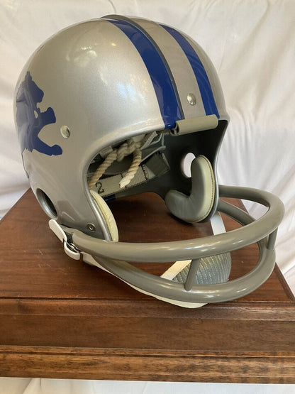 Riddell Kra-Lite RK2 Football Helmet 1967 Detroit Lions Lou Creekmur Autographed  WESTBROOKSPORTSCARDS   