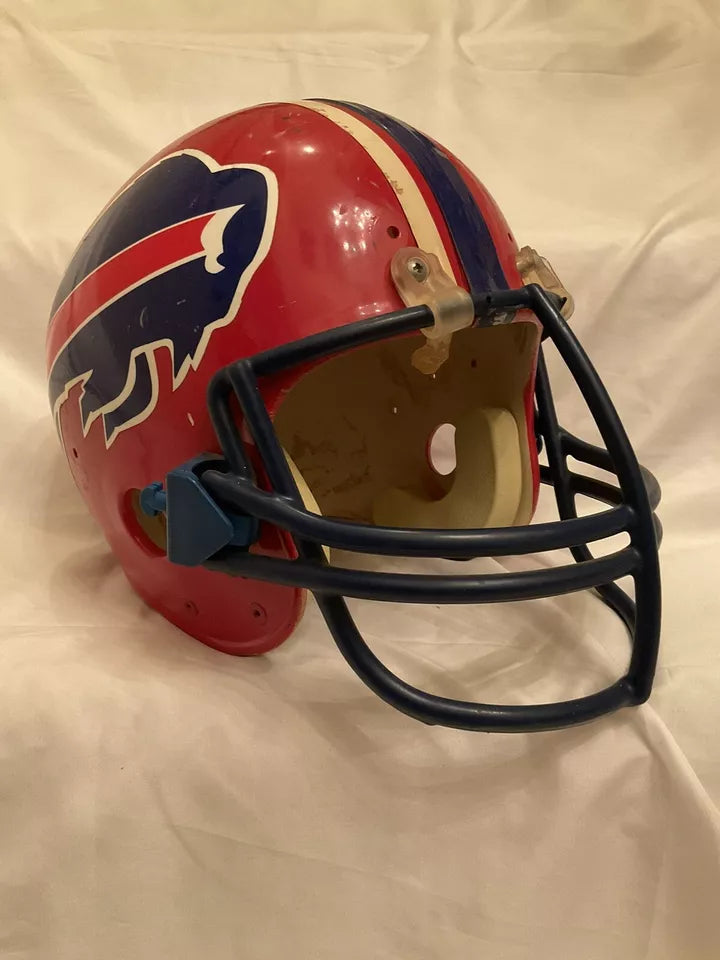Vintage Original Riddell 1980s Football Helmet Buffalo Bills Blue Mask RARE WESTBROOKSPORTSCARDS