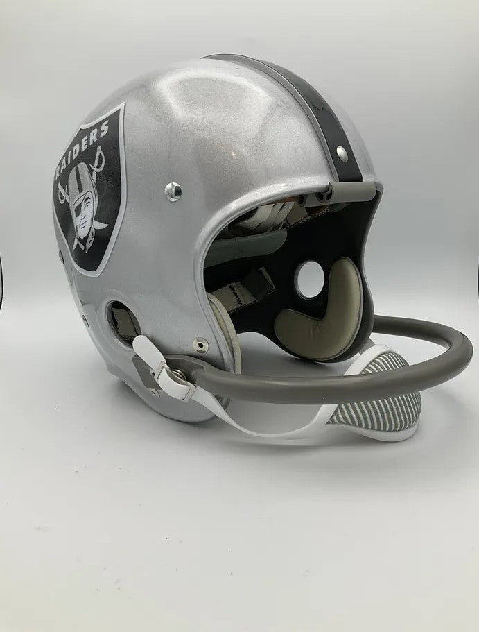 RK Vintage Style Oakland Raiders Football Helmet- Fred Biletnikoff Sports Mem, Cards & Fan Shop:Game Used Memorabilia:Football-NFL:Helmet WESTBROOKSPORTSCARDS   