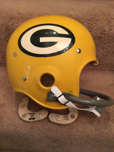 Vintage Riddell 1971 Kra-Lite TK2 Football Helmet Green Bay Packers Bart Starr Sports Mem, Cards & Fan Shop:Fan Apparel & Souvenirs:Football-NFL Riddell   