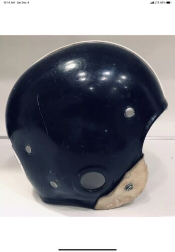 Riddell 1950s RT2 Football Helmet Blue Under Clear Shell Baltimore Colts Shula Sports Mem, Cards & Fan Shop:Fan Apparel & Souvenirs:Football-NFL Riddell